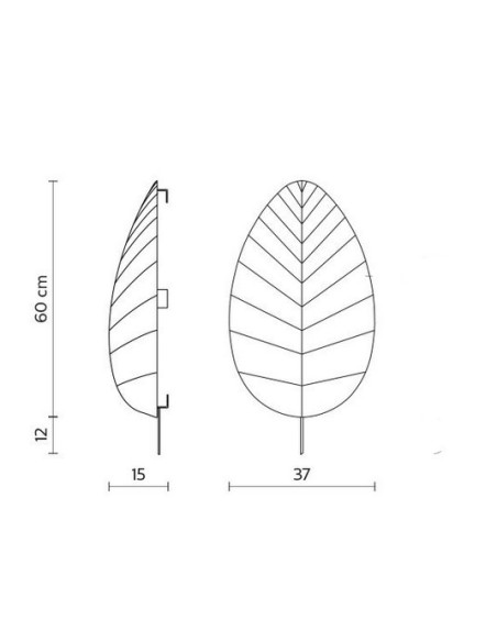 EDEN ADAMO APPLIQUE E27 IN METALLO E LYCRA BIANCO