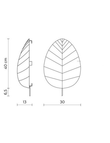 EDEN EVA APPLIQUE E27 IN METALLO E LYCRA BIANCO