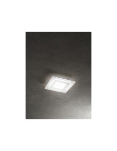 PLAFONIERA IN METALLO E PLEXIGLASS BIANCO 0W