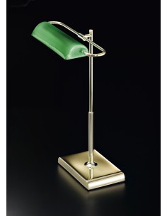 LAMPADA DA TAVOLO CROMO VETRO BIANCO LED