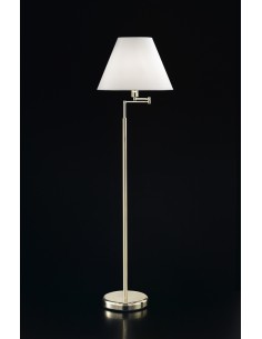 LAMPADA DA TERRA SNODABILE OTTONE CROMO LUCIDO