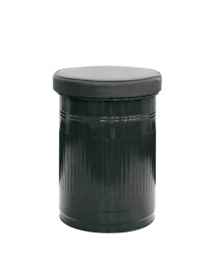 BIDONE SEDUTA ECOPELLE POUFF COLORATO