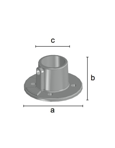 FLANGIA CIRCOLARE X TUBO DIAM. 28-35 MM ZINCATO