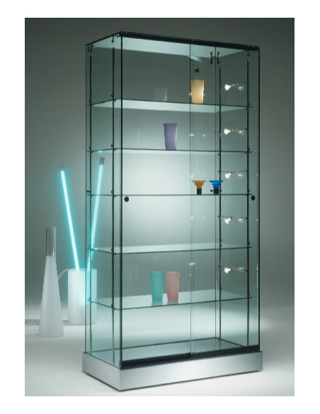 VETRINA ALLUMINIO 90X46X182H C/2 ANTE SCORREVOLI