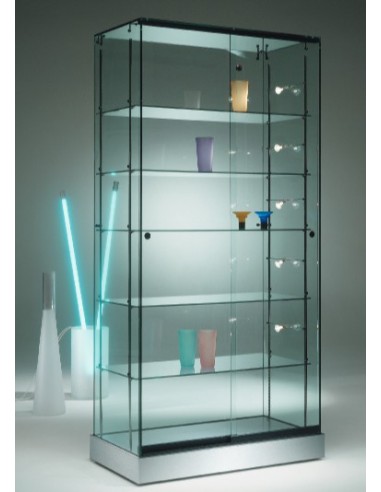 VETRINA ALLUMINIO 90X46X182H C/2 ANTE SCORREVOLI