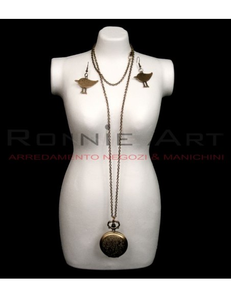 ESPOSITORE MINI BUSTO PORTACOLLANE DECOUPAGE