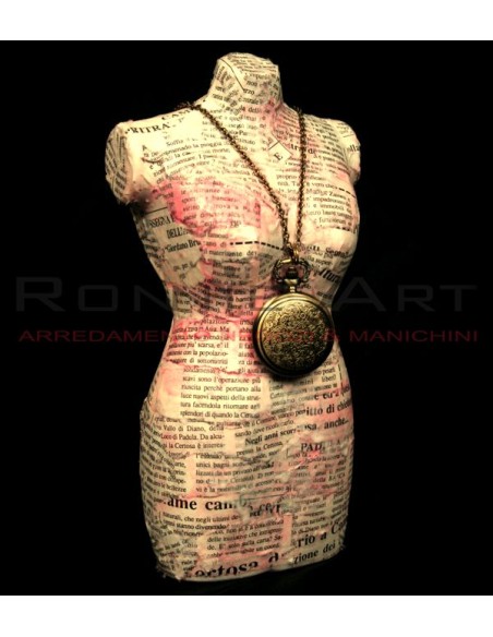 ESPOSITORE MINI BUSTO PORTACOLLANE DECOUPAGE