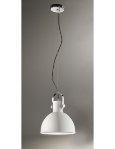 SOSPENSIONE IN METALLO VERNICIATO BIANCO GRIGIO