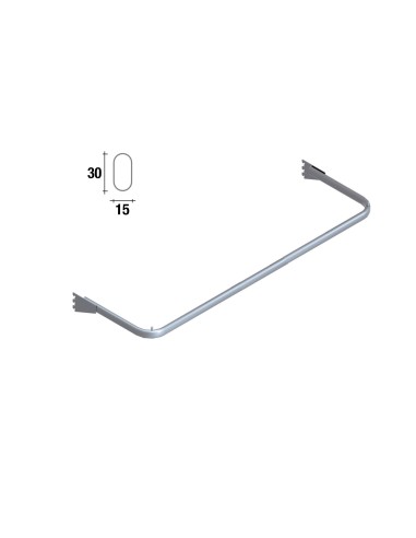 BARRA A SBALZO MONTANTE CREMAGLIERATO PASSO 25 mm
