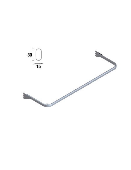 BARRA A SBALZO MONTANTE CREMAGLIERATO PASSO 25 mm