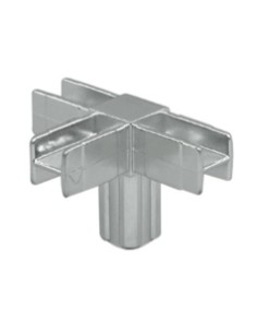 GIUNTO A 4 VIE PER TUBO QUADRATO 25X25 mm 2