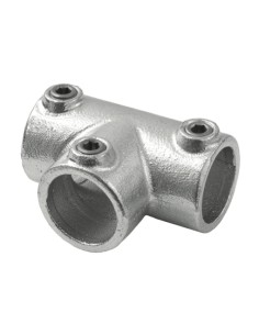 GIUNTO IN GHISA 3 VIE X TUBO DIAM. 28-35mm ZINCATO