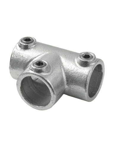GIUNTO IN GHISA 3 VIE X TUBO DIAM. 28-35mm ZINCATO