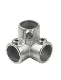 GIUNTO IN GHISA 3 VIE PASSANTEI X TUBO DIAM. 28-35 ZINCATO