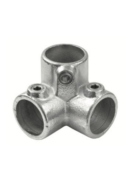 GIUNTO IN GHISA 3 VIE PASSANTEI X TUBO DIAM. 28-35 ZINCATO