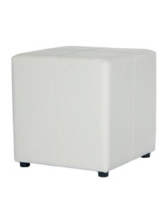 POUF SGABELLO 40x40x40 cm RIVESTITO IN ECOPELLE COLORE NERO