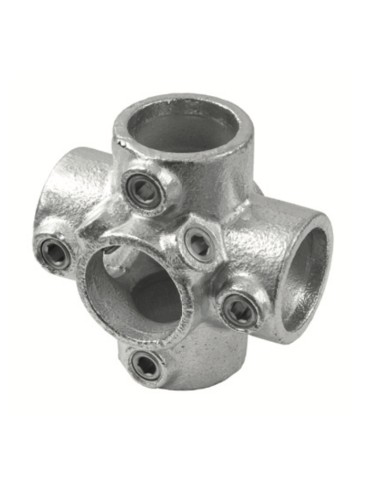 GIUNTO IN GHISA ZINCATA A 6 VIE PER TUBO IDRAULICO