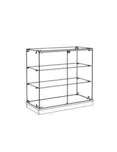 VETRINA ESPOSITIVA BASSA 88,5X93,2X44,6 cm