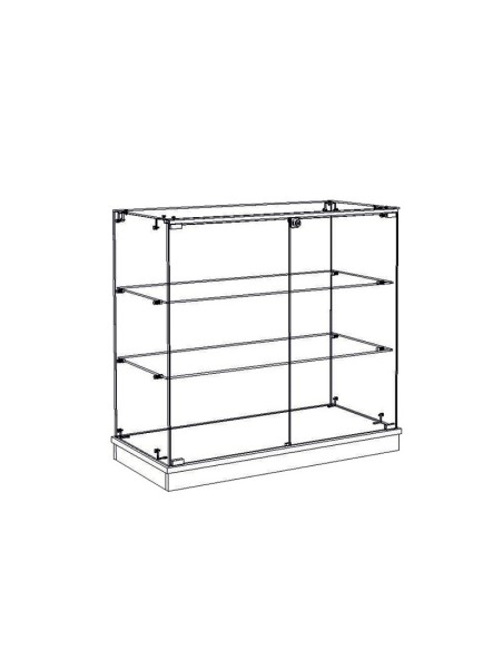 VETRINA ESPOSITIVA BASSA 88,5X93,2X44,6 cm
