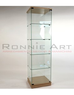 VETRINA 4 RIPIANI  179x49,2x44,6 cm TOP VETRO