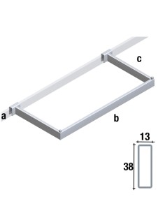 BARRA A SBALZO PER BARRA RETTANGOLARE DA 60 cm
