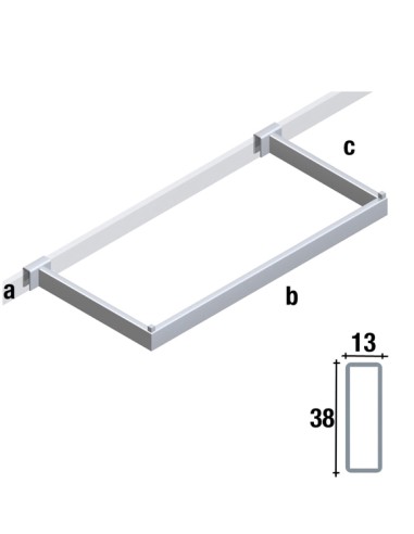 BARRA A SBALZO PER BARRA RETTANGOLARE DA 60 cm