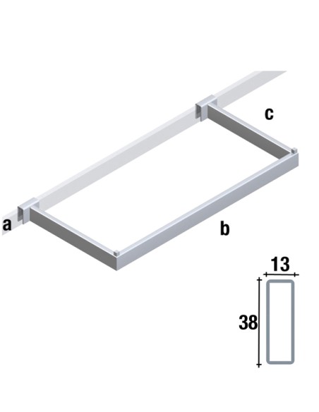 BARRA A SBALZO PER BARRA RETTANGOLARE DA 60 cm