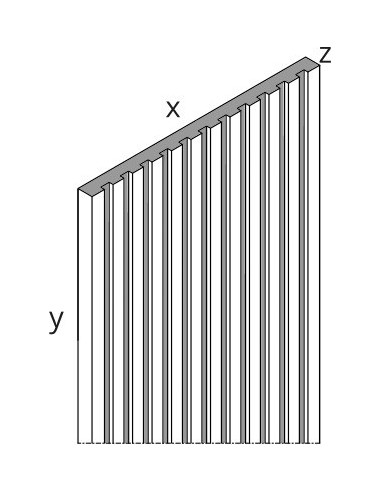 BARRA APPENDERIA PER CREMAGLIERA TUBO RETTANGOLARE