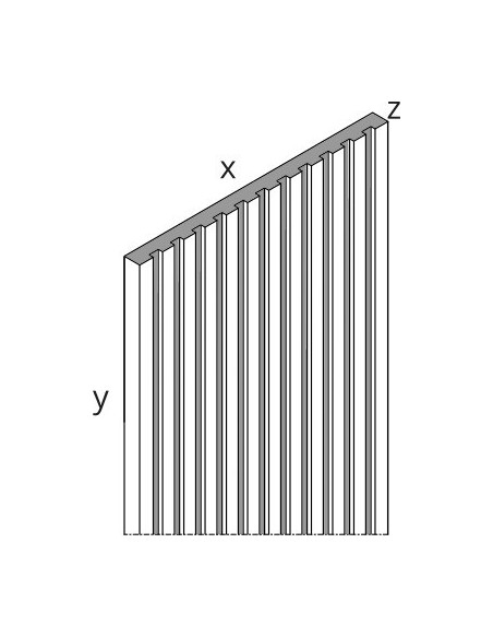 BARRA APPENDERIA PER CREMAGLIERA TUBO RETTANGOLARE
