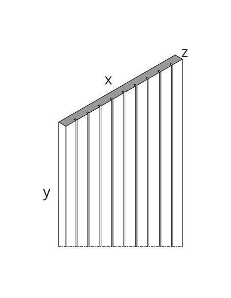 BARRA APPENDERIA PER CREMAGLIERA TUBO RETTANGOLARE