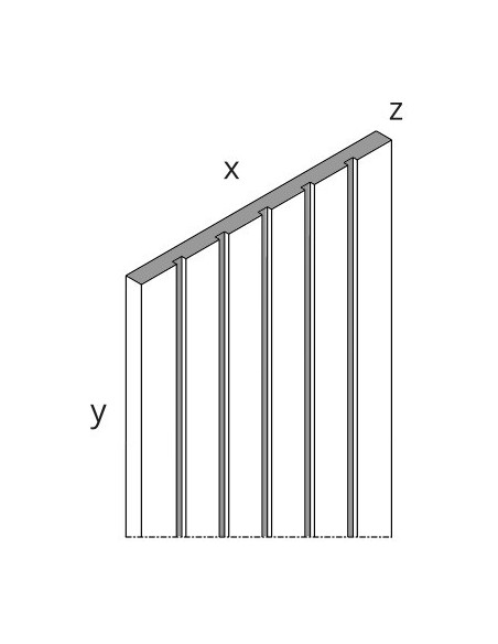 BARRA APPENDERIA PER CREMAGLIERA TUBO RETTANGOLARE