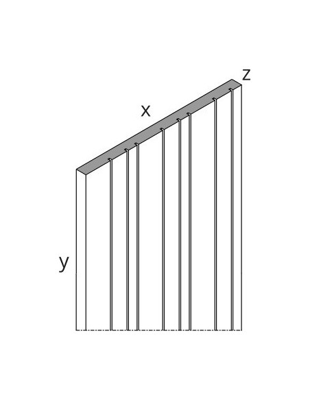 BARRA APPENDERIA PER CREMAGLIERA TUBO RETTANGOLARE