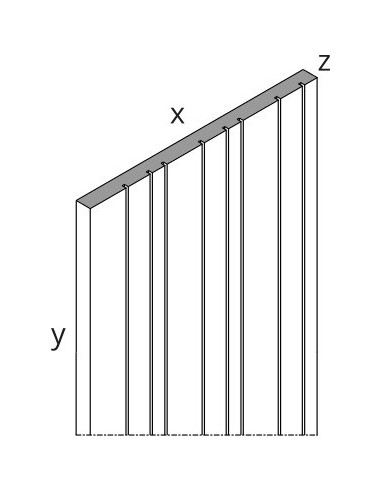 BARRA APPENDERIA PER CREMAGLIERA TUBO RETTANGOLARE