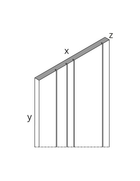 BARRA APPENDERIA PER CREMAGLIERA TUBO RETTANGOLARE