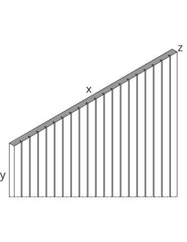 BARRA APPENDERIA PER CREMAGLIERA TUBO RETTANGOLARE