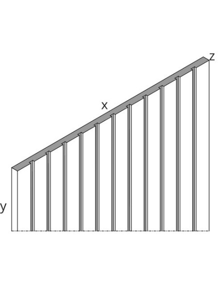BARRA APPENDERIA PER CREMAGLIERA TUBO RETTANGOLARE