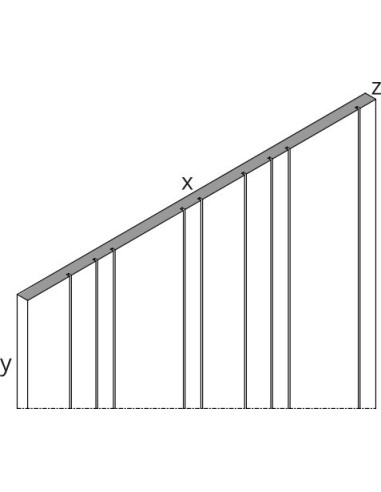 BARRA APPENDERIA PER CREMAGLIERA TUBO RETTANGOLARE