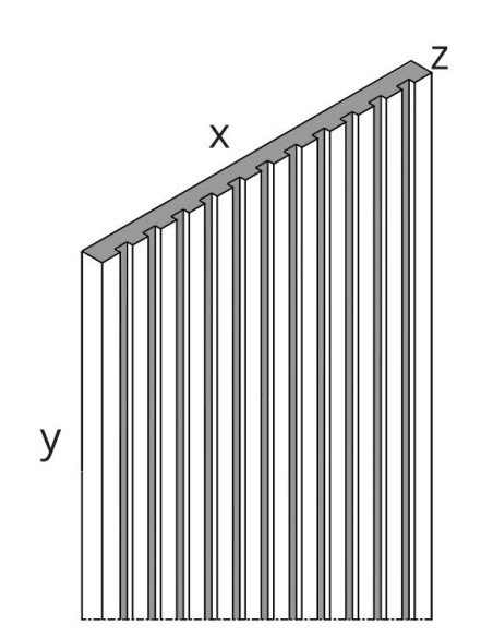 BARRA APPENDERIA PER CREMAGLIERA TUBO RETTANGOLARE