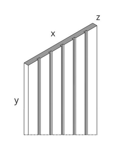 BARRA APPENDERIA PER CREMAGLIERA TUBO RETTANGOLARE