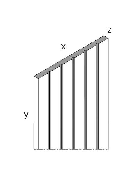 BARRA APPENDERIA PER CREMAGLIERA TUBO RETTANGOLARE