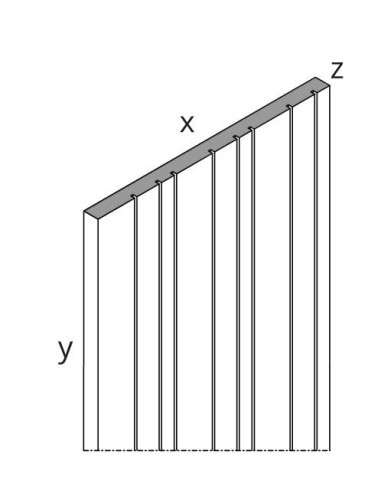 BARRA APPENDERIA PER CREMAGLIERA TUBO RETTANGOLARE