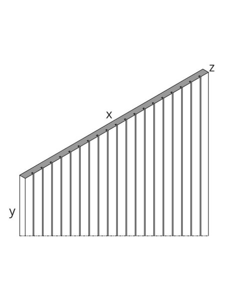BARRA APPENDERIA PER CREMAGLIERA TUBO RETTANGOLARE