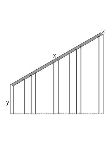 BARRA APPENDERIA PER CREMAGLIERA TUBO RETTANGOLARE