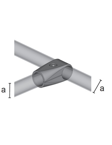GIUNTO A 3 VIE T MINI PER TUBO 25 mm STRUTTURE