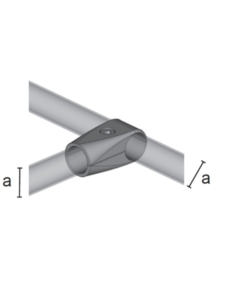 GIUNTO A 3 VIE T MINI PER TUBO 25 mm STRUTTURE
