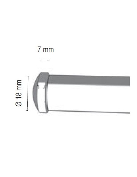 TAPPO POMOLO LISCIO CON INSERTO PER TUBO D. 16 mm