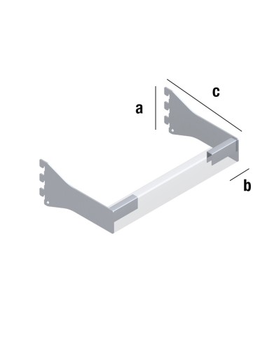COPPIA ATTACCO PER BARRA 13X38 DISTANZIATA