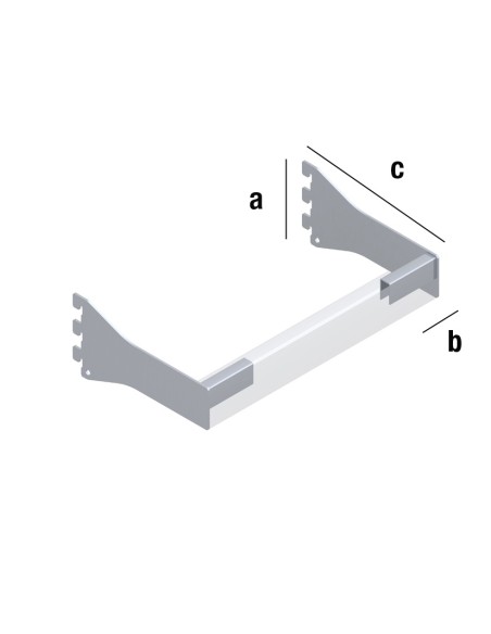 COPPIA ATTACCO PER BARRA 13X38 DISTANZIATA
