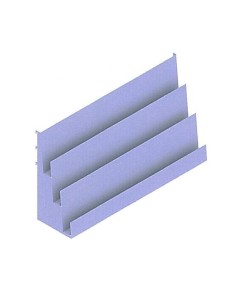 PORTALIBRI GRADINATA TRE LIVELLI MONTANTE P. 25 mm