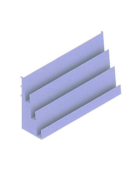 PORTALIBRI GRADINATA TRE LIVELLI MONTANTE P. 25 mm